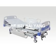 a-55 Movable Double-Function Manual Hospital Bed with ABS Bed Head